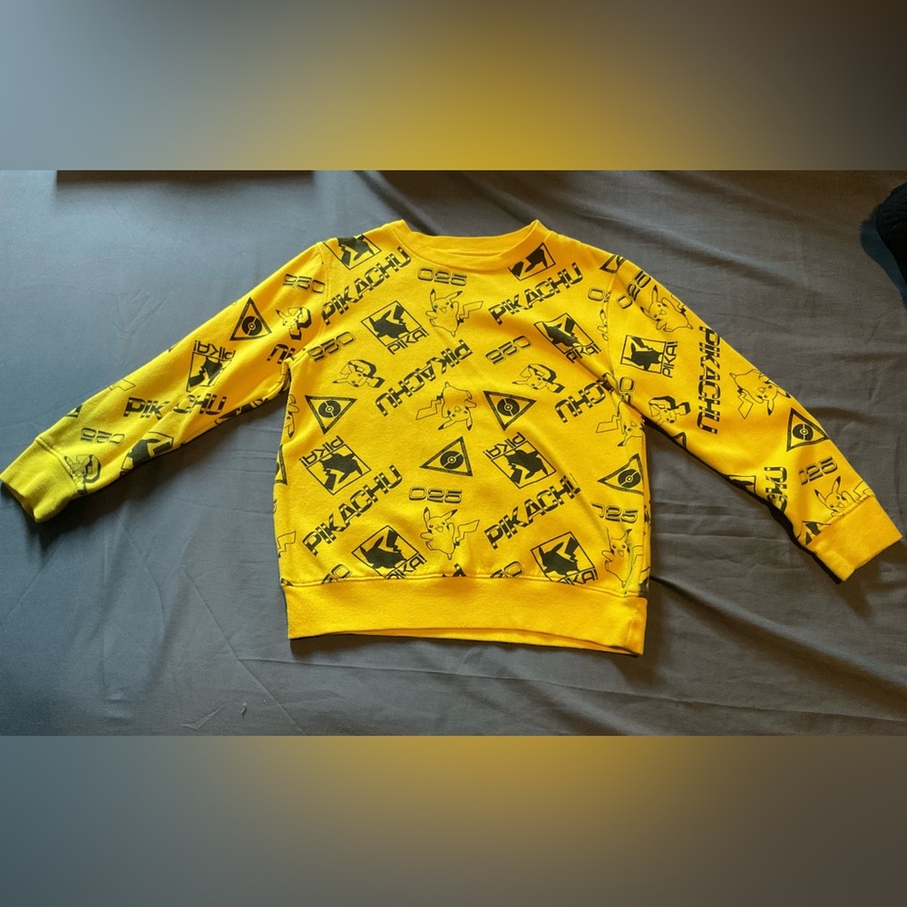 Pikachu Yellow Sweater Size S Youth Size
